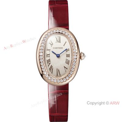 Swiss Quartz Cartier Montre Baignoire 1920 Cream Dial Luxury Watch